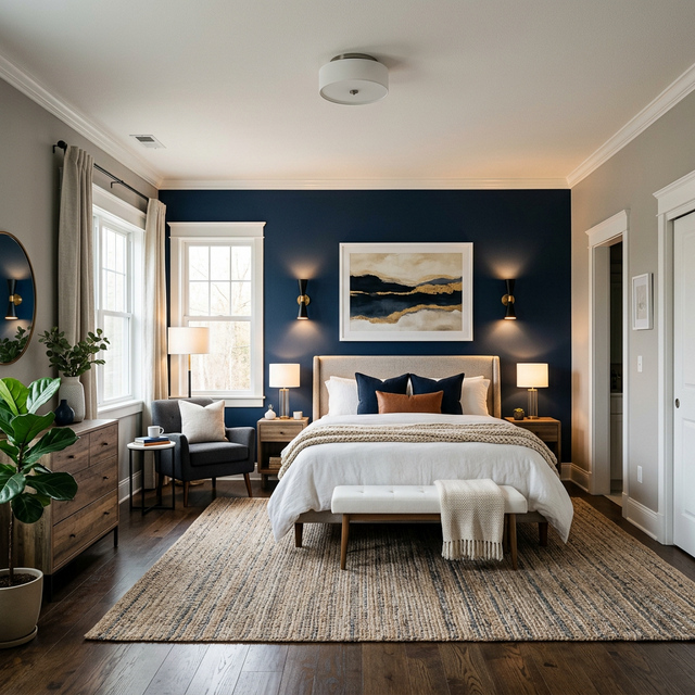 Interior Bedroom Accent Wall Painting Maryland